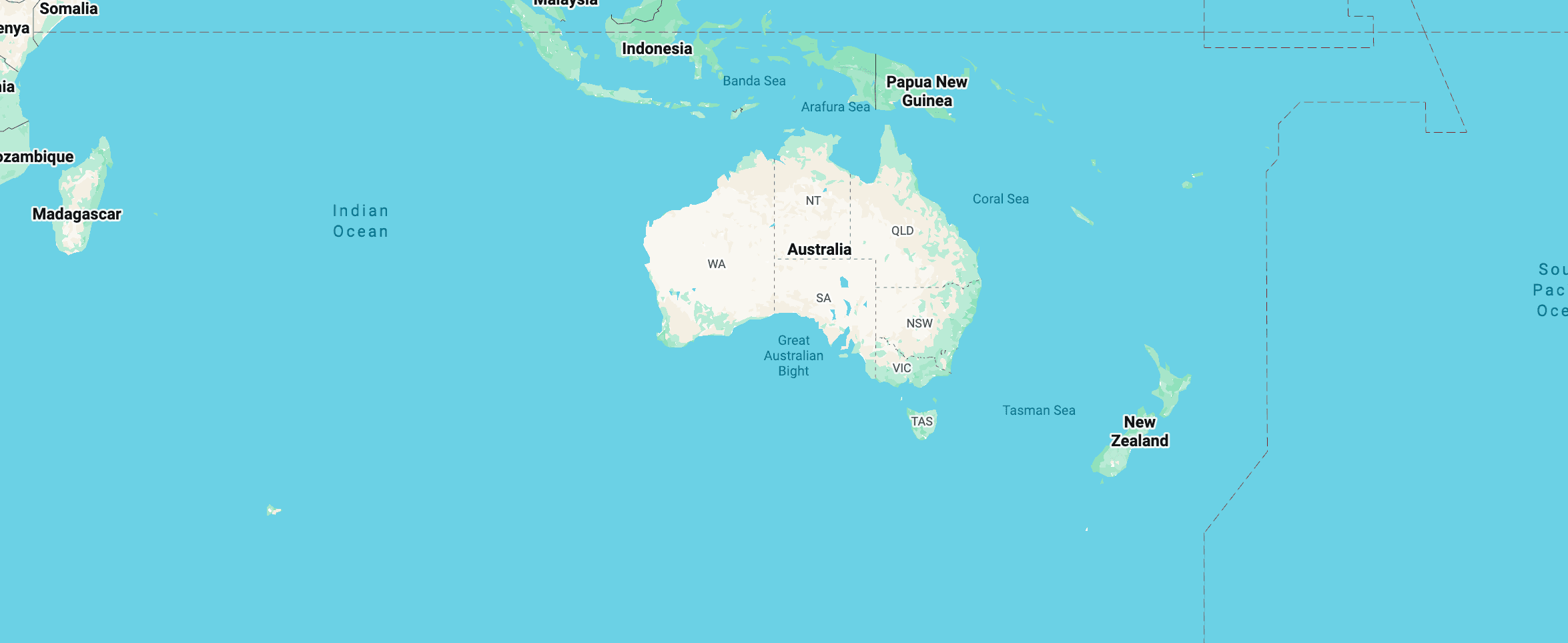 Map showing Drive2Ride's service area in Canberra, Australia
